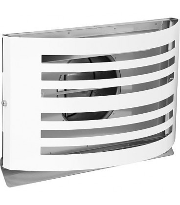 Grille d'aération Alfa 125 blanc RAL 9010 avec clapet isolé inox 304