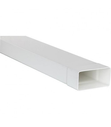 Tube plat system 100 110 x 53 mm, blanc Longueur 1,0 m avec manchon
