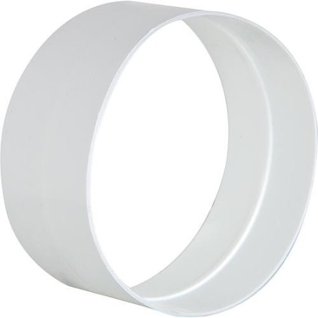 Raccord male DN 150 mm blanc plastique