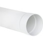 Tube rond DN 100, 1 m blanc avec manchon