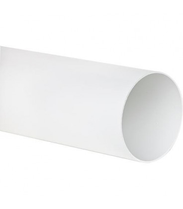 Tube rond DN 150, 1 m, blanc avec manchon