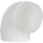 Tube coudé rond DN 125, 90 ° blanc avec manchon