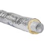 Tube flexible aluminium isolé NW125, longueur 10m, épaisseur d'isolation 25mm