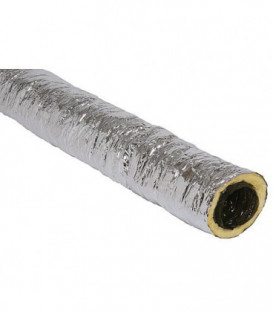 Tube aération flexible, isolé 25 mm épaisseur, en plastique 6m d : 125mm