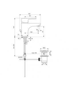 Mitigeur lavabo SIDEAL