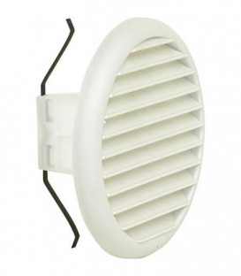 Grille d'aeration ronde LGK 100 dim ext 145 mm / Diametre nominal 100-125 /plastique blanc