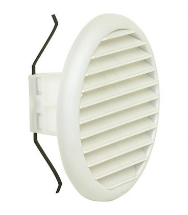 Grille d'aeration ronde LGK 100 dim ext 145 mm / Diametre nominal 100-125 /plastique blanc