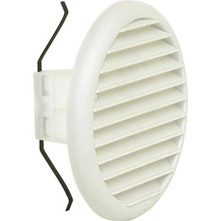 Grille d'aeration ronde LGK 100 dim ext 145 mm / Diametre nominal 100-125 /plastique blanc