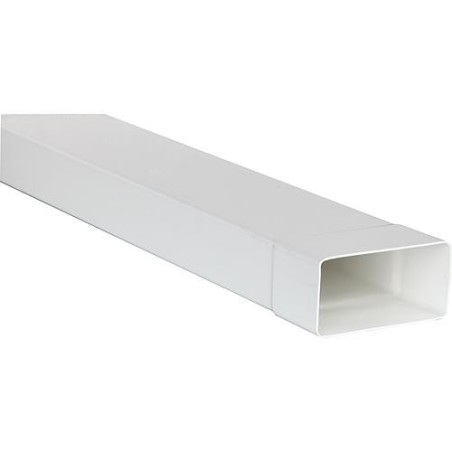 Canal plat FL 100/1000 110 x 55 mm / Longueur : 1000 mm plastique blanc