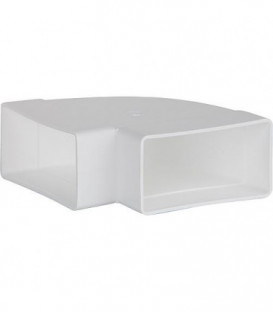 Coude canal plat FLB 100 H 110 x 55 mm horizontal plastique blanc