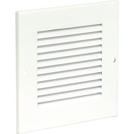 Grille de protection intemperies Blanc laquee H/l: 138 x 138 mm metal avec protect anti-insectes et fixation