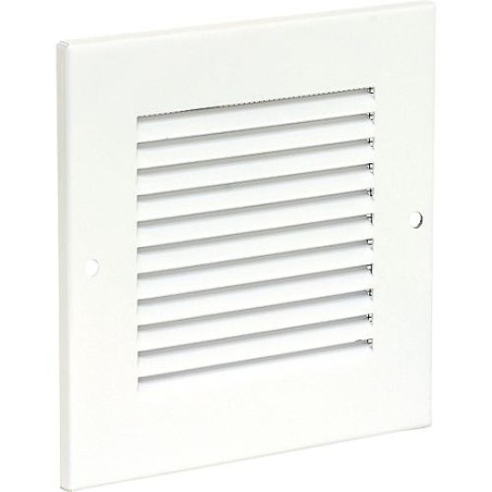 Grille de protection intemperies marron laquee H/l: 138 x 138 mm metal avec protect anti-insectes et fixation