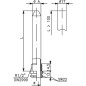 Doigt de gant Alre NTHK-2-100 V4A, L:100mm, DN15