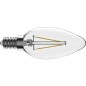 Ampoule LED bougie filament clair, 2,5W, E14, 250lm, 2700K