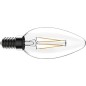 Ampoule LED bougie Filament clair, 4,5W, E14, 470lm, 2700K