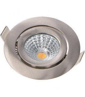 spot encastre LED, nickel 230V, 7W, 350lm, 2000-2700K