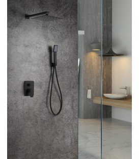 ENSEMBLE DE DOUCHE DUBLIN NOIR MAT