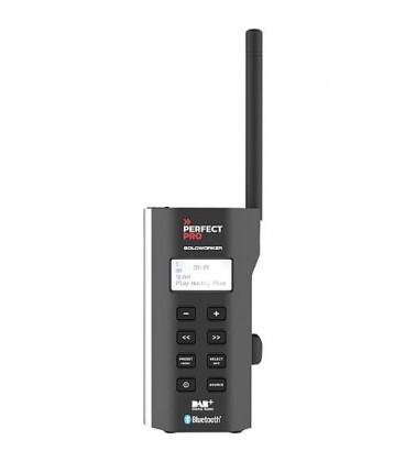 Radio de chantier Soloworker avec batt., 1x1,5 W, UKW, DAB+, bluetooth, 0,25kg, 67x122x41mm