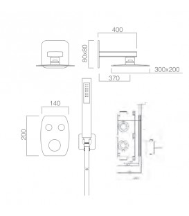 ENSEMBLE DE DOUCHE ENCASTRÉ HIDRA CHROME