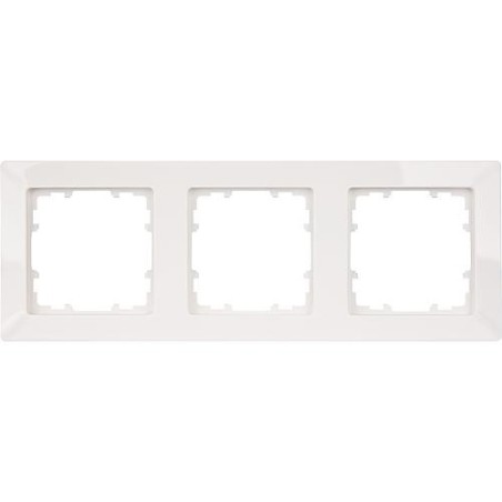 Cadres 80-mm-dim 3 compartiments, 222 mm x 80 mm blanc titan