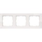 Cadres 80-mm-dim 3 compartiments, 222 mm x 80 mm blanc titan