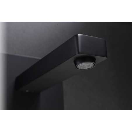 MONOCOMMANDE ENCASTRÉ CARRÉ LAVABO SUIZA NOIR MAT