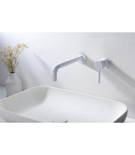 MONOCOMMANDE LAVABO ENCASTRÉ ETNA BLANC MAT