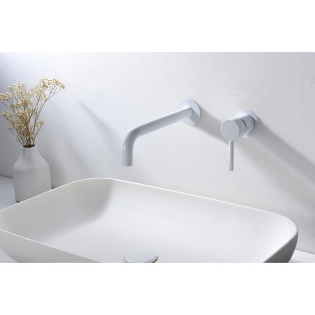 MONOCOMMANDE LAVABO ENCASTRÉ ETNA BLANC MAT