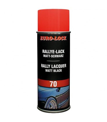 Peinture noire mat Rallye EURO LOCK LOS 70 spray a pulvériser 400ml