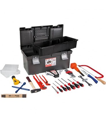 Caisse a outils "Azubi" *BG* Kit de marques multi-composants malette profi. plastique