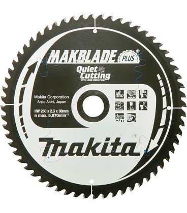 Lame de scie circulaire MAKITA Ø 260 x 30 mm 60 dents pour bois