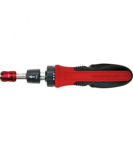 Tournevis-cliquet GEDORE red 1/4" avec lame télescopique