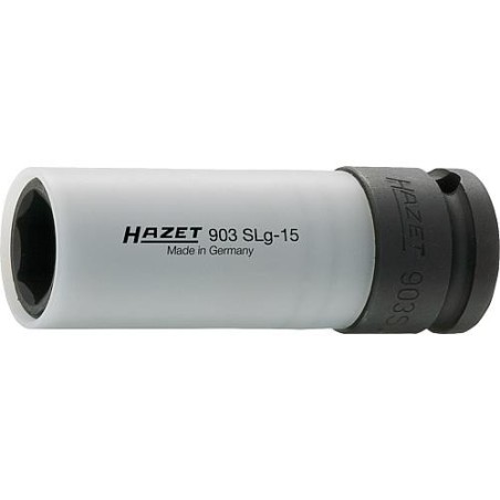 Douille impact HAZET 1/2" 6 pans, 15, L: 85mm avec chemise