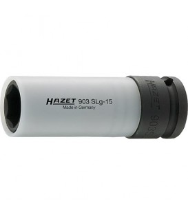 Douille impact HAZET 1/2", 6 pans, 22, L: 85mm avec chemise