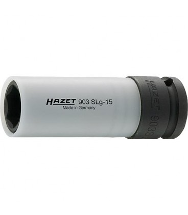 Douille impact HAZET 1/2", 6 pans, 19, L: 85mm avec chemise