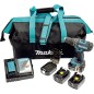 Perceuse à percussion MAKITA DHP482RFX3 avec 3x 3,0 Ah batt. chargeur, kit embouts et radio