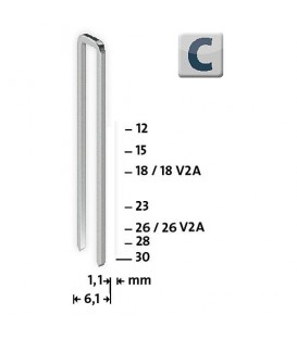 Agrafes Type C 4/18 zinguées Emballage 2000 pièces