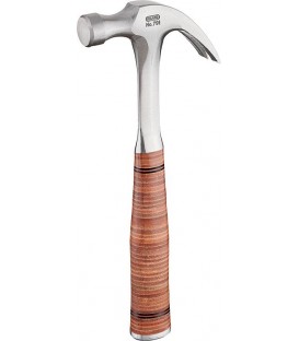Marteau arrache-clous charpentier PICARD 960g, forme américaine manche acier, avec poignée cuir