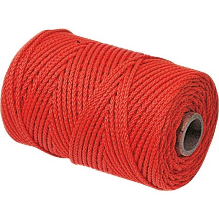 Corde spéciale pour gouttières avec couche intermédiaire - 75 m orange fluo