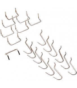 Systeme support outils assortiment crochet, 20 pcs. StorePlus Flex M 20 chrome