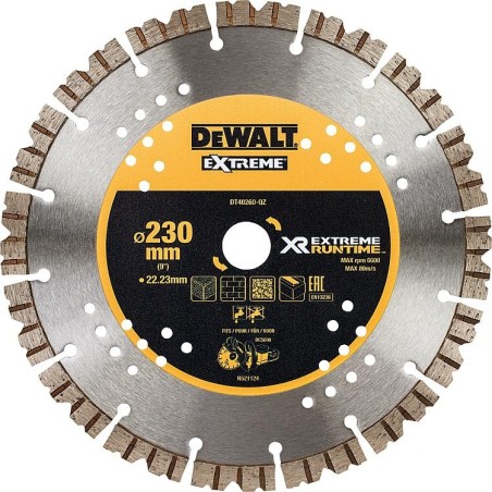 Disque diamant DeWALT XR Extreme Runtime 230x22,23mm