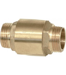 Soupape de retenue filetage mâle x filetage mâle 3/4" avec insert métallique et joint en viton