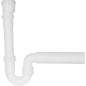 Siphon anti-odeur, DN50/40, tube mural DN50 (2), plastique blanc, pour station d'eau domestique