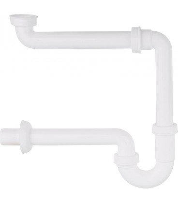 Siphon tubulaire eco place DN32 (1 1/4) x 32 mm plastique blanc