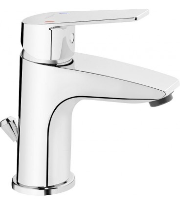 Mitigeur lavabo Gastona chrome, avec garniture d'ecoulem. entraxe 104mm