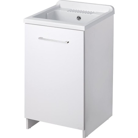 Bac de lavage avec element bas tiroir blanc avec corbeille lxhxp: 450x850x500 mm