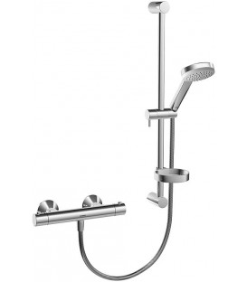 Kit de Renovation Hansaunita barre de douche 600mm, douchette thermostat, chrome