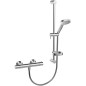 Kit de Renovation Hansaunita barre de douche 600mm, douchette thermostat, chrome