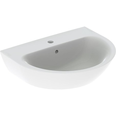 Vasque Geberit Renova blanc, lxhxp 600x190x480mm 1 trou robinet, écoul. inclus