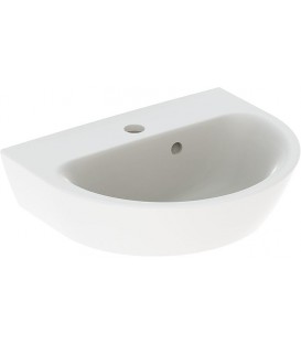 Lavabo Geberit Renova blanc lxhxp 450x173x360mm 1 trou robinet, écoul. inclus